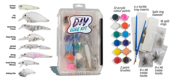 diy fishing lure kit Tackle World DIY Lure Painting Kit 40pce