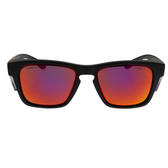 Oxide Sunglasses Frost Matt Black - Red Mirror