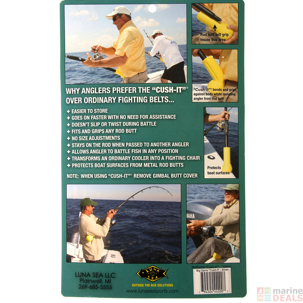 cush it fish fighting rod holders MED Yellow Big Fish Pattern 1000 bluewater trolling Gear Ratio | Handle Position:7.5:1 / Right-Handed Black Max