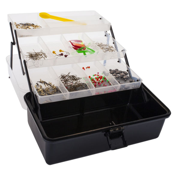 Jarvis Walker 3 Tray DH Tackle Box With 500 Pieces Assorted Tackle