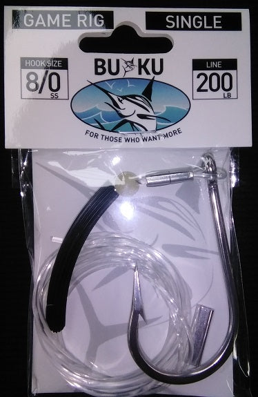 Buku Game Rig 6/0 S/S 200lb Single Hook | Tackle World Kawana