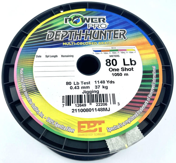 powerpro depth hunter braided fishing line Power Pro Depthhunter One Shot 80lb 1148YDS