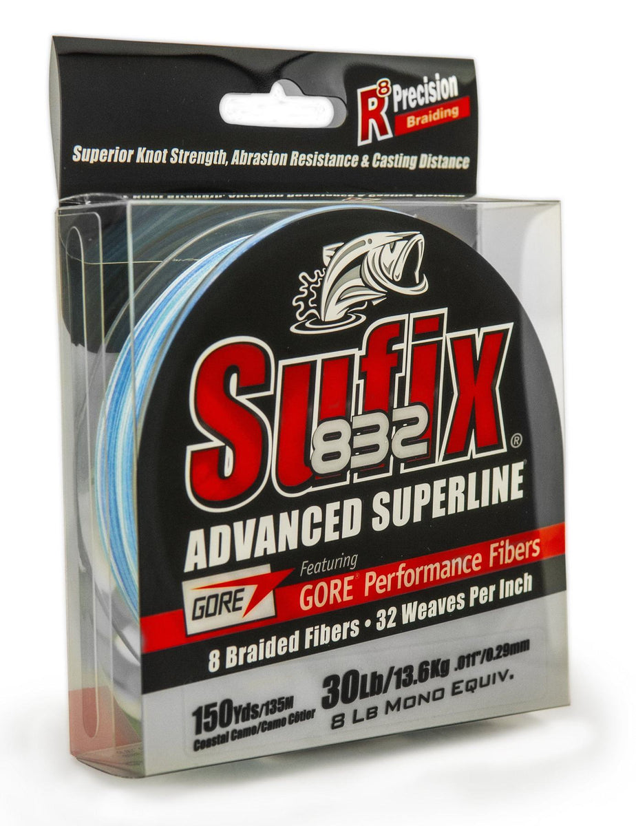 Sufix 832 Braid Fishing Line – 50 Lb, 300 Yd, Camo – Saltwater Ready