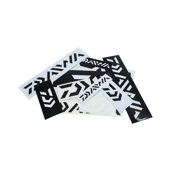 Daiwa Sticker Pack - Small, Black and White