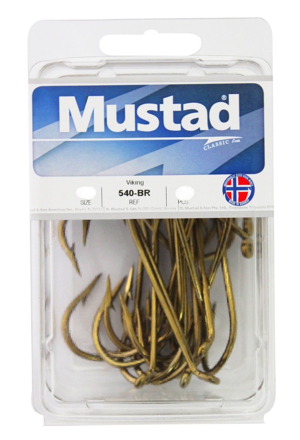 Hameçons AMI MUSTAD VIKING - Réf 540 Taille 3 Bronzés Avec œillet - Lot De 100 - GH095