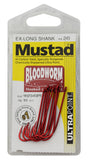 Mustad Pre-Pack Bloodworm Long Shank Hook